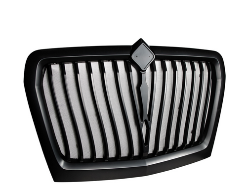 Black Curved Style Grille With Bug Screen Fits International LT 2018-2025