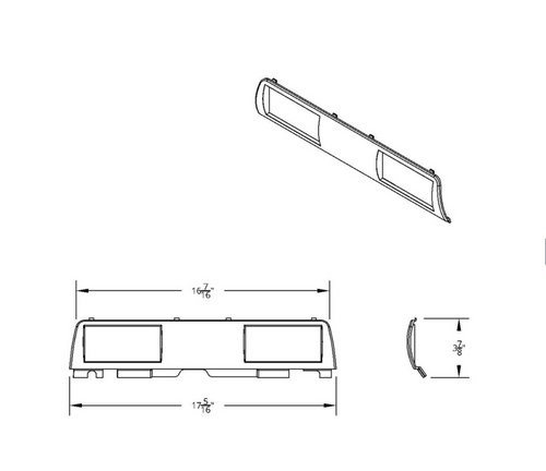 Chrome Passenger A/C Vent Trim For 2014-2022 Kenworth T680/T880