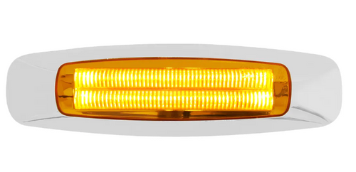 5-3/4" Amber / Amber Dual Function Rectangular Prime LED Light