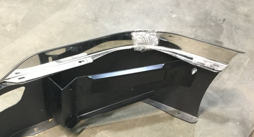 17" Bumper Fits Kenworth T680 2013-2021 Stainless Steel Clad Aluminum No Fog Light