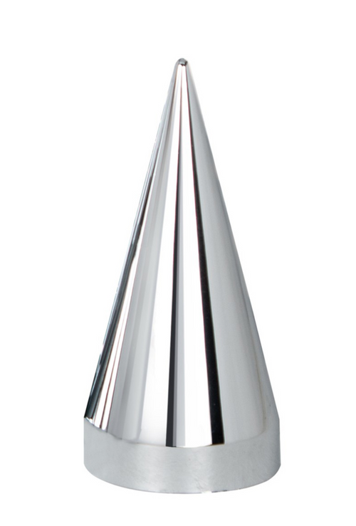 33mm x 4-1/2" Chrome Plastic X Spike Nut Cover - Thread-On
