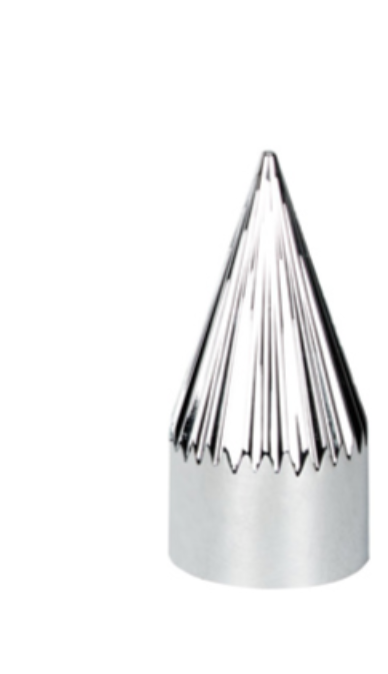 33mm x 4-3/8" Chrome Plastic Razor Nut Cover - Thread-On