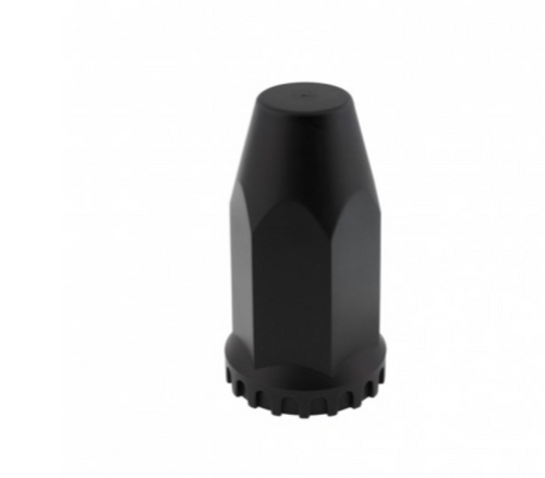 33mm X 4" Matte Black Tall Nut Cover With Flange - Thread-On