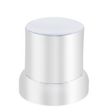 33mm X 2" Chrome Plastic Flat Top Nut Covers With Flange - Push-On (10-Pack)
