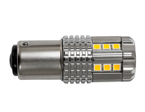 White / Amber 1157 Dual Color 15 LED Bulb for Glass Lens Light