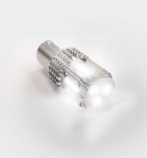 White / Amber 1157 Dual Color 15 LED Bulb for Glass Lens Light