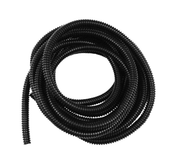 1/4" I.D. Black Flex-Guard Convoluted Split Seam Tubing, 14 Ft.
