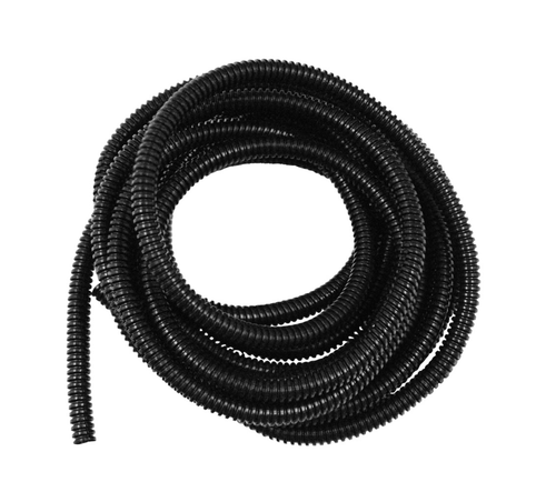 1/4" I.D. Black Flex-Guard Convoluted Split Seam Tubing, 14 Ft.