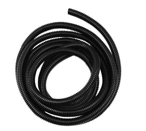3/8" I.D. Black Flex-Guard Convoluted Split Seam Tubing, 10 Ft.