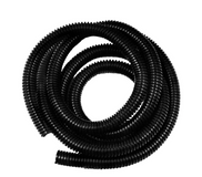 1/2" I.D. Black Flex-Guard Convoluted Split Seam Tubing, 7 Ft.