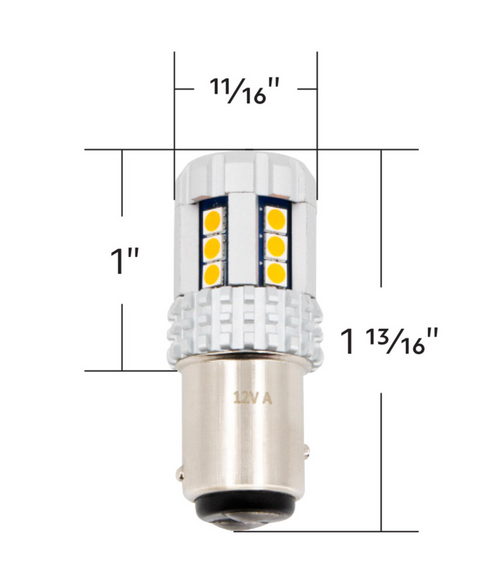 High Power 18 LED 1157 Bulb-Amber