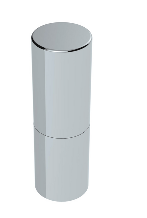 33mm X 6-1/2" Chrome Plastic Tall Cylinder Nut Cover - Thread-On