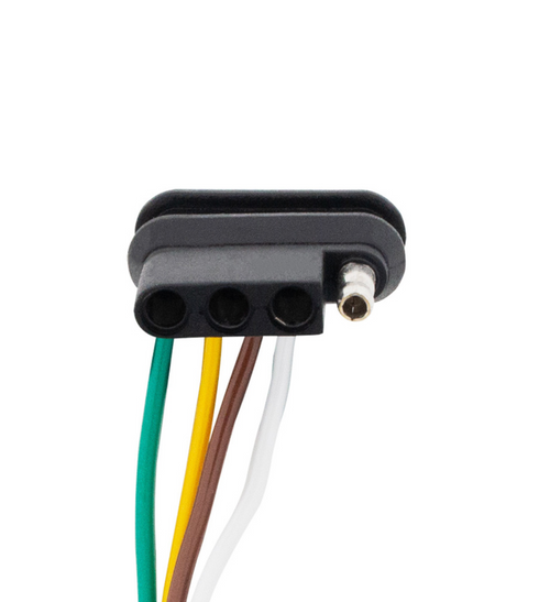 4-Way Flat Moisture Proof M/FM Trailer Connectors w/ Polarized Plugs, 1 Pc.