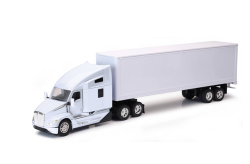 Toy Truck, Kenworth T680 White Long Hauler, 1:32 Scale