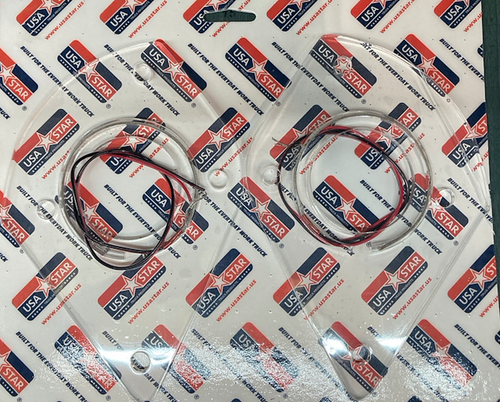 Led Amber Acrylic Base Fits Cascadia 2018+  Hood Mirrors (Pair)