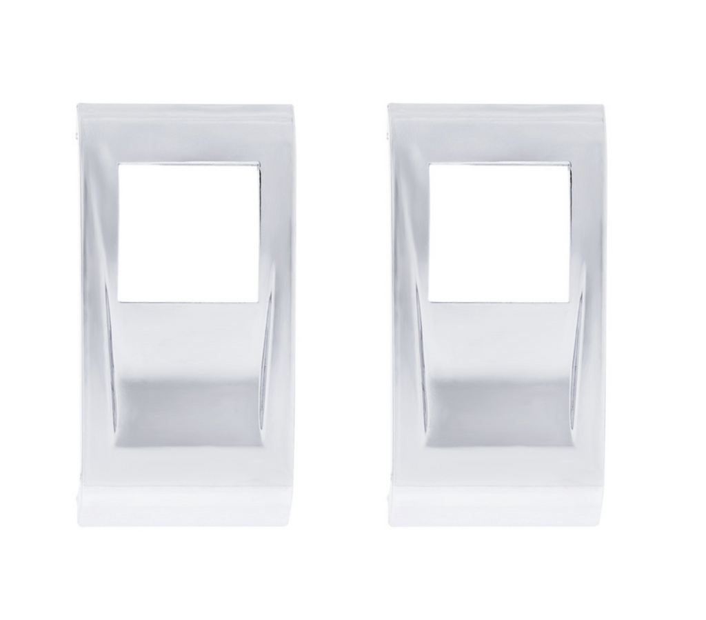 Chrome Plastic Rocker Switch Cover For 2022-2025 Peterbilt 579 (Pair)
