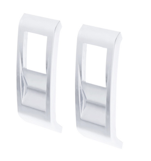 Chrome Plastic Rocker Switch Cover For 2022-2025 Peterbilt 579 (Pair)