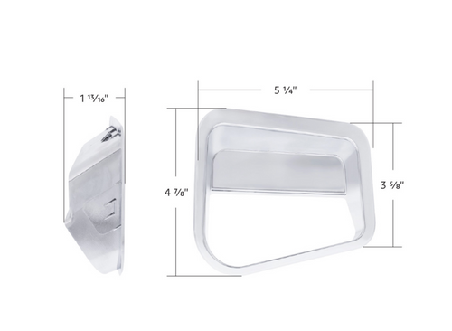 Chrome Plastic Fairing Latch Cover For 2018-2024 Volvo VNL-Driver Front