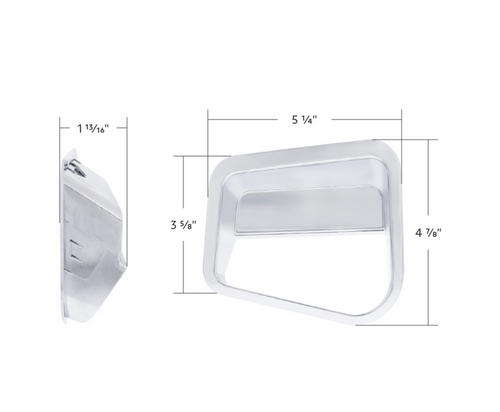 Chrome Plastic Fairing Latch Cover For 2018-2024 Volvo VNL-Passenger Front