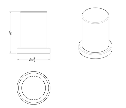 1 3/16" x 2 1/8" International Hulk Bolt Cover