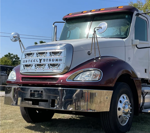 Griile Fits Freightliner Columbia CL112 / CL120 Grille Kit, Sexy Silhouette, 18 Gauge Stainless Steel