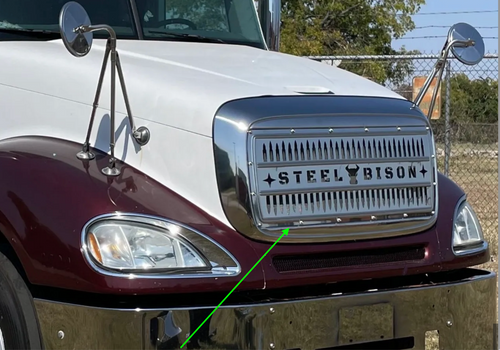 Grille Insert Fits Freightliner Columbia Bullet, 18 Gauge Stainless Steel