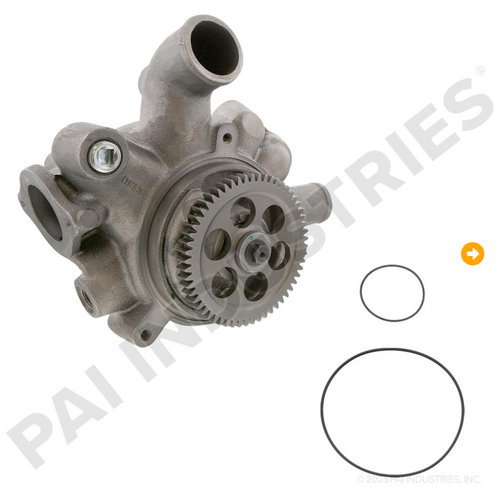 Water Pump Assembly Horizontal Inlet 14 Liter with EGR Engine Detroit Diesel Series 60 Application 5.775" Gear with 57 Teeth