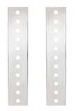 Peterbilt Stainless Front Air Cleaner Bracket Only - 22 Mini Light Cutouts Pair