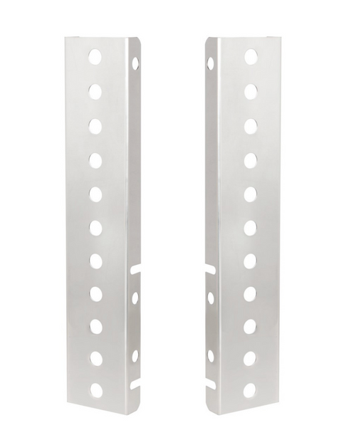 Peterbilt Stainless Front Air Cleaner Bracket Only - 22 Mini Light Cutouts Pair