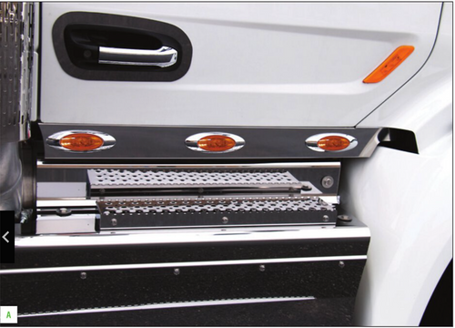 PETERBILT 579 Shorth Hood CAB PANELS. 3.5” FACE SLEEPER TRUCK CAB PANELS With Driver Side Heater Plug Hole. Does not fit trucks with fairings. (Pair).No lights (BLANK)