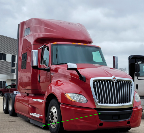 Upper Center Bumper Cover Black Fit International Prostar LT 2017-2025