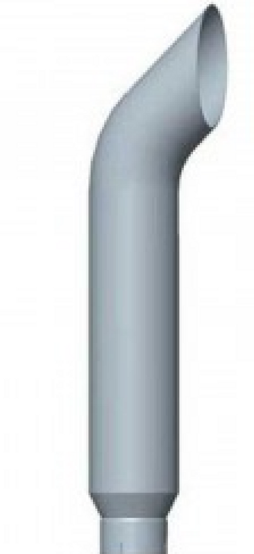 Chrome Curve Top Stack 84” H X 6” Id. Reduced To 5”Id.