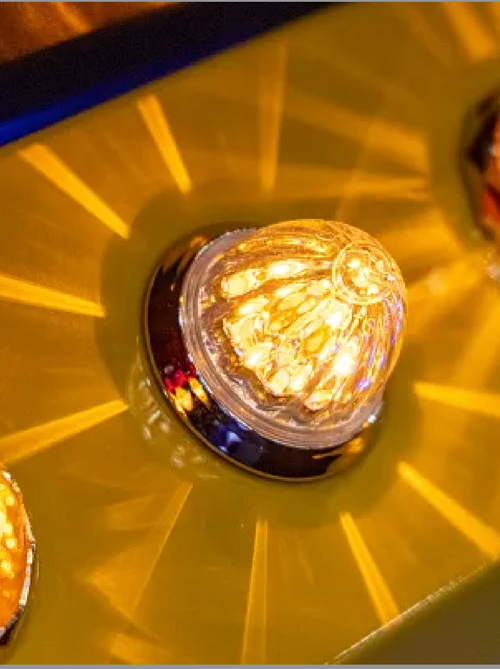 Mid Size Hero Watermelon Light with Clear Lens and Amber LEDs