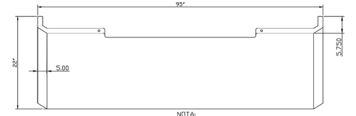 22"Bumper Chrome Fits Kenworth W900A, W900L, W900B, W990 Peterbilt 379,389 , Freightliner Calssic 03 & Down,  Classic XL 04-07 Double Bend Ends 5.75"
