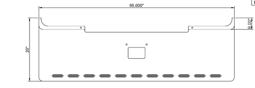 20” Chrome Bumper (Peterbilt 378 & 379) W900 Classic, Western Star  American Eagle, Rolled End, Tow & 11 Hidden Light Holes
