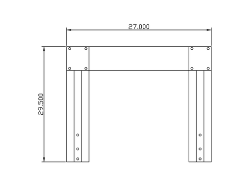 3 Piece Chrome Support Fits Mack Gu 619 27" X 29.50"