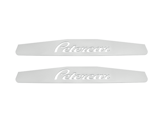 4" X 24" Chrome Petercar Bottom Mud Flap Plate - Welded Stud (Card of 2)