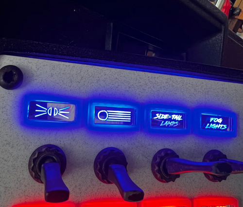 Blue Led Kit For Dash Emblems First Kenworth T600, T800,W900 1990-2005