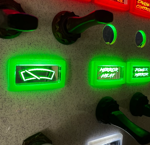 Green Led Kit For Dash Emblems First Kenworth T600, T800,W900 1990-2005