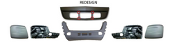 Bumper Assembly Fits International LT Prostar W/ Upper center W/ Radar Hole W/ Fog Light Hole Redesign