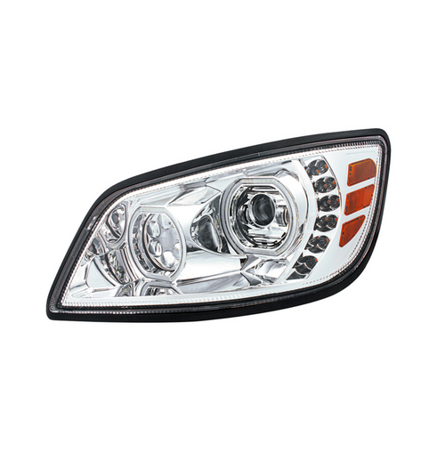 High Power 10 LED Chrome Headlight For 2005-2021 Hino 238/258/268/338-Driver