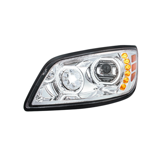 High Power 10 LED Chrome Headlight For 2005-2021 Hino 238/258/268/338-Driver