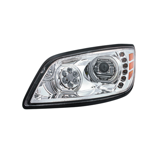 High Power 10 LED Chrome Headlight For 2005-2021 Hino 238/258/268/338-Driver
