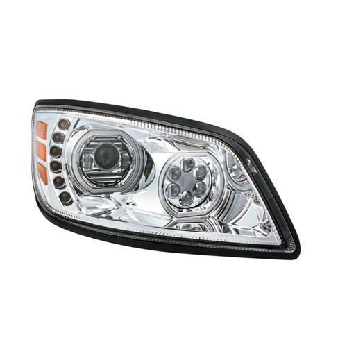 High Power 10 LED Chrome Headlight For 2005-2021 Hino 238/258/268/338-Passenger