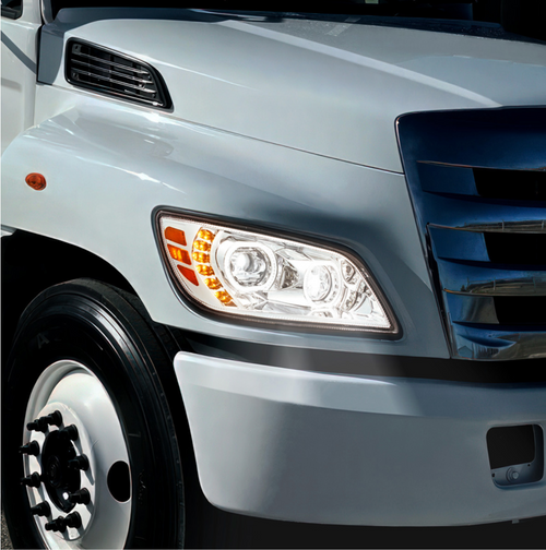 High Power 10 LED Chrome Headlight For 2005-2021 Hino 238/258/268/338-Passenger