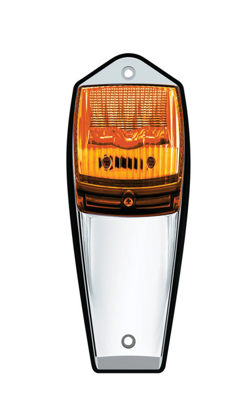 17 LED Double Fury Light Grakon 5000 Style Square Cab Light - Amber & Blue LED/Clear Lens