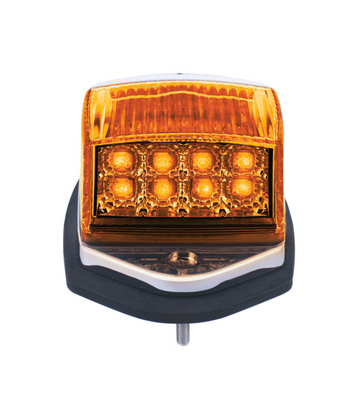 17 LED Double Fury Light Grakon 5000 Style Square Cab Light - Amber & Blue LED/Clear Lens