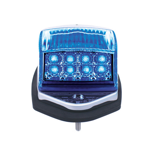 17 LED Double Fury Light Grakon 5000 Style Square Cab Light - Amber & Blue LED/Clear Lens