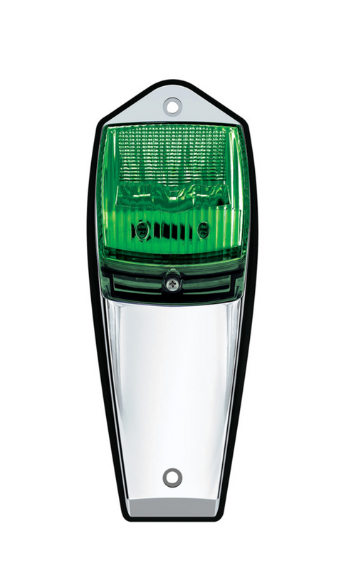 Double Fury 17 LED Light Grakon 5000 Style Square Cab Light - Amber & Green LED/Clear Lens