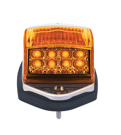 Double Fury 17 LED Light Grakon 5000 Style Square Cab Light - Amber & Green LED/Clear Lens
